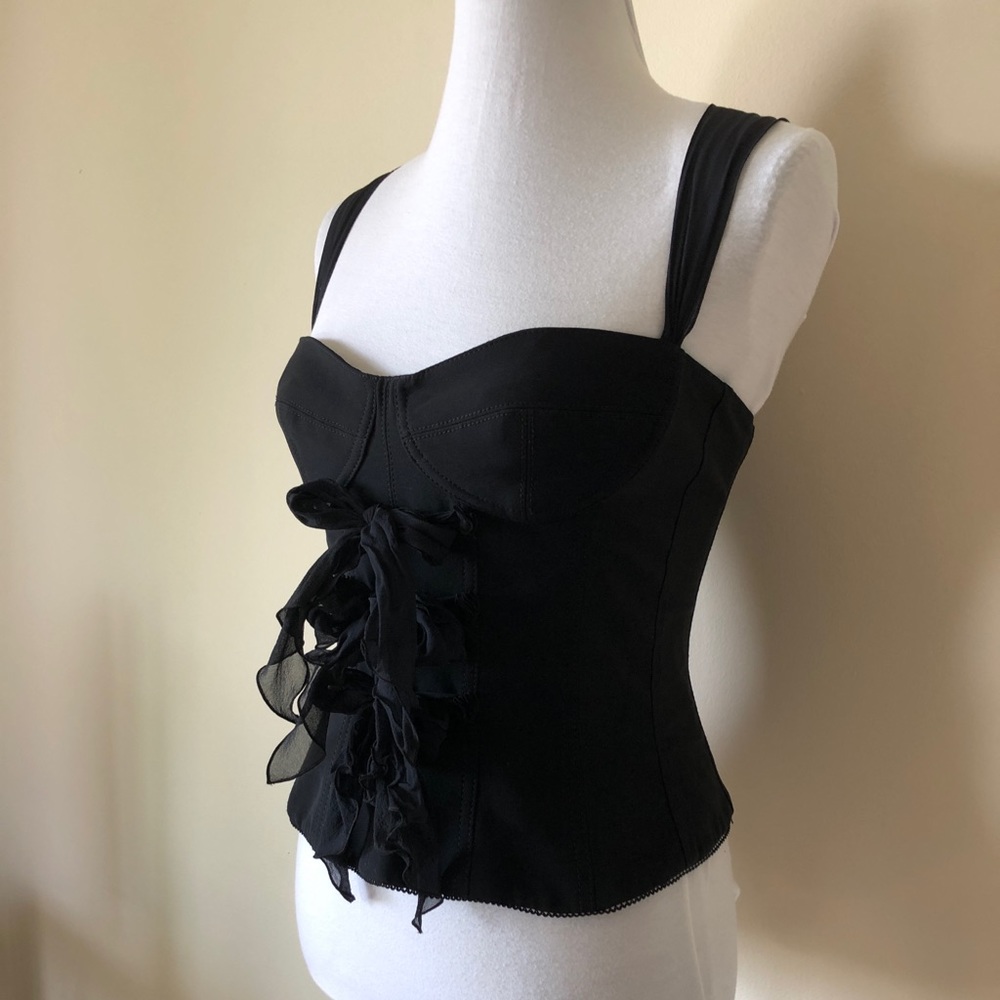 Armani Collezioni Black Silk Bustier